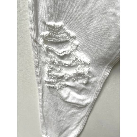 Agolde 90’s Mid Rise White distressed Denim Jeans Size 25 - Picture 3 of 12
